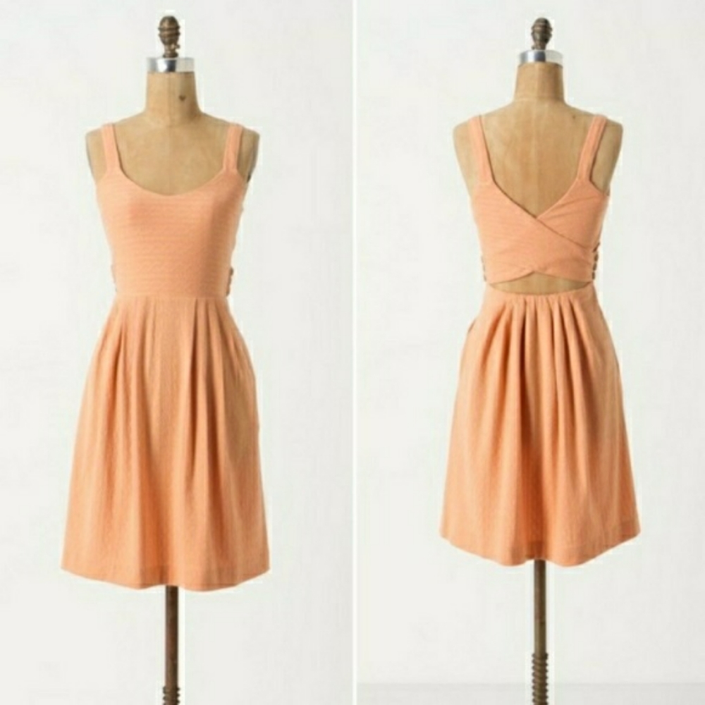 Anthropologie Postmark Criss Cross Back Dress